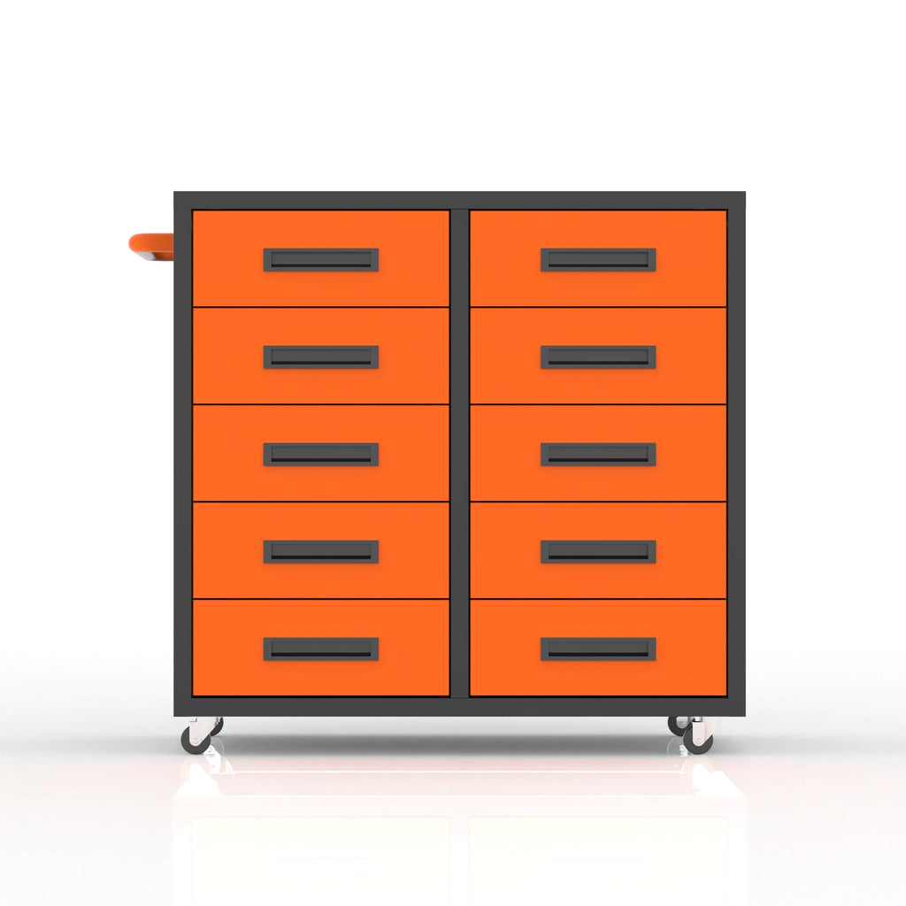 Customizable 10-Drawer Tool Cabinet with OEM Support Mobile Storage Solution