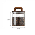 European-style sealed Jar Coffee Bean Storage Transparent Glass Kitchen Storage Food Multi-functional Storage Container with Lid