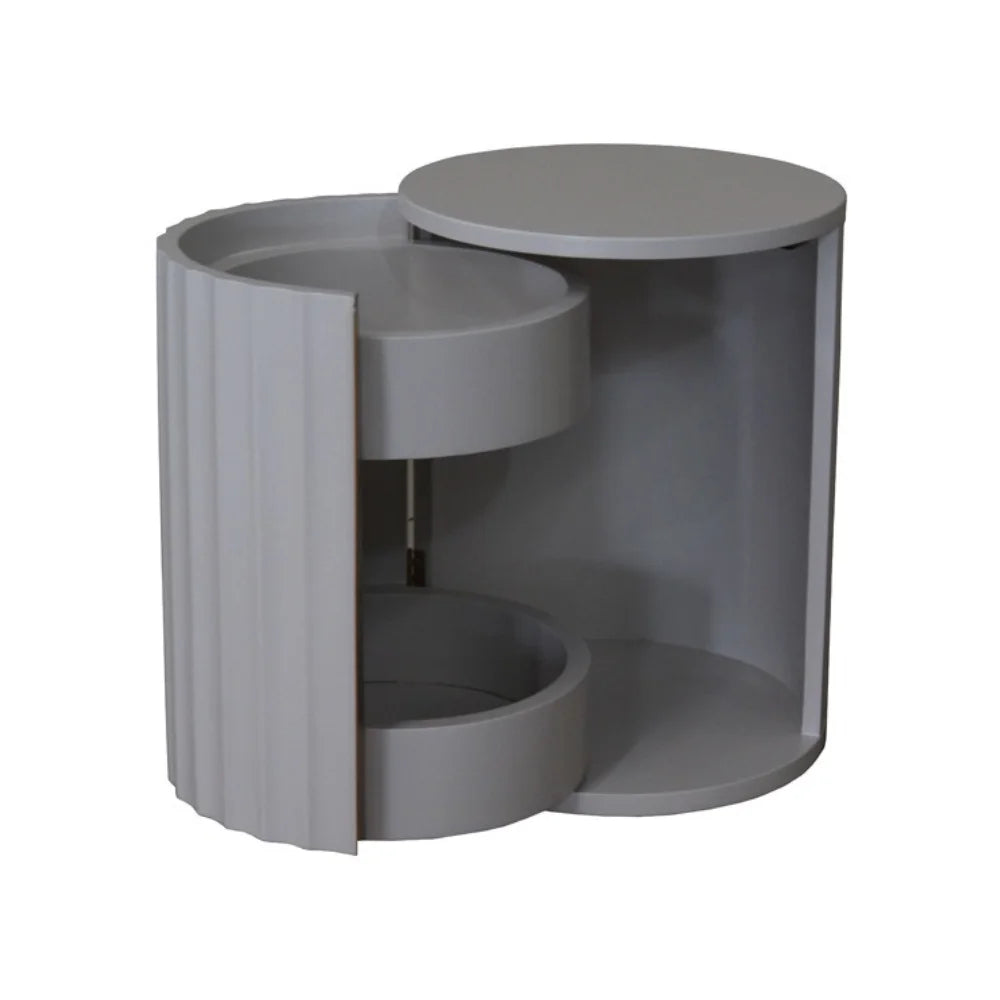 Lulu Bedroom Collection Left Side Nightstand Stylish Mahogany Wood Bedside Table with Elegant White Finish