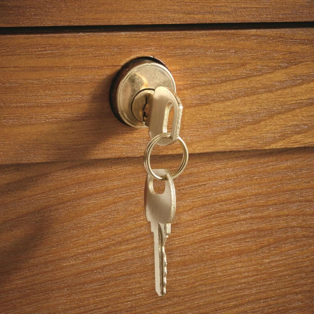 4 Drawers Wood Tool Chest, 4-Drawer Collector's Chest, Wooden Desk Storage Box Organizer Lockable Compartments Oak