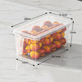 Plastic Refrigerator Organizer Food Storage Container With Lid Handle Fresh-Keeping Box Fridge Reusable Storage for Kitchen Tool