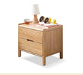 Low Price Solid Oak Wood Bedside Cabinet Modern Luxury Design with 2 Drawers for Apartment Bedroom and Living Room