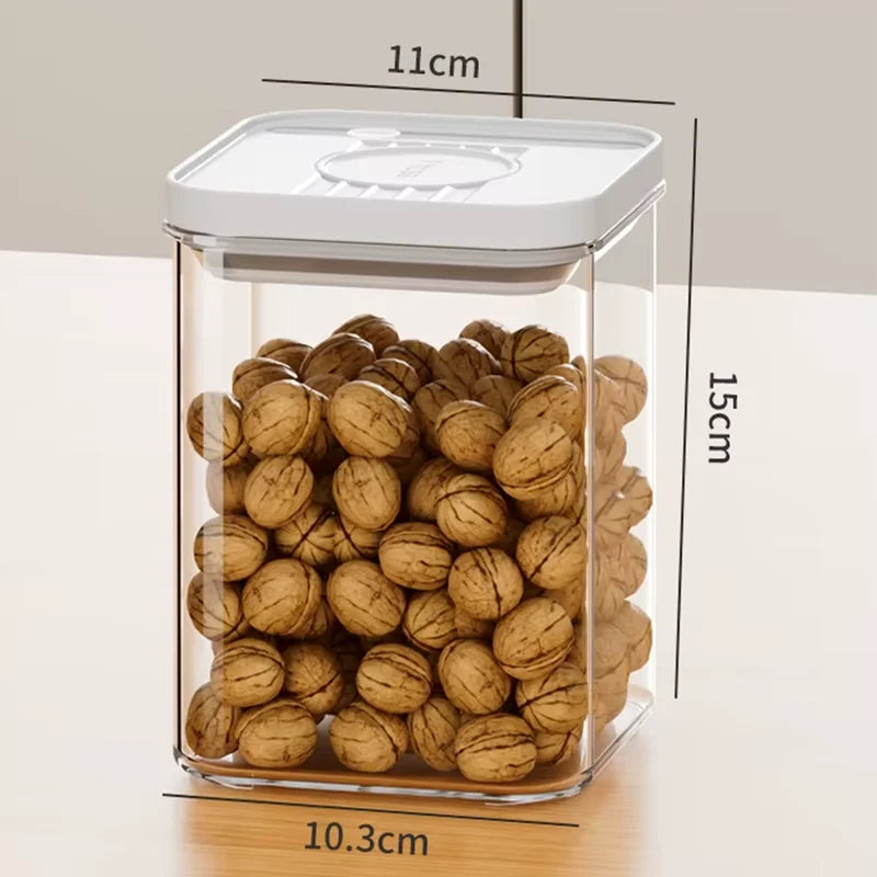 Xing You Eco-Friendly Kitchen Storage Containers Freshness Preservation Dust-Proof Moisture-Proof PP Plastic Glass Jars for