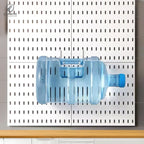 White Metal Kitchen Pegboard Organizer Wall Mounted Storage Panel with Hooks and Accessories - Rack Board for Home Space Saving