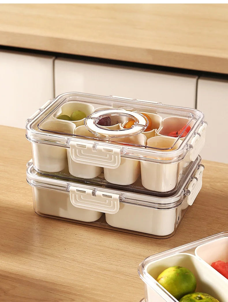 Refrigerator Rectangle Fruit & Vegetable Fresh Preservation Plastic Food Storage Boxes Multifunction Design for Kitchen Use
