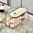 Transparent Plastic Egg Storage Box with Slide Design Anti-Drop Shockproof Kitchen Storage Special Feature for Refrigerators