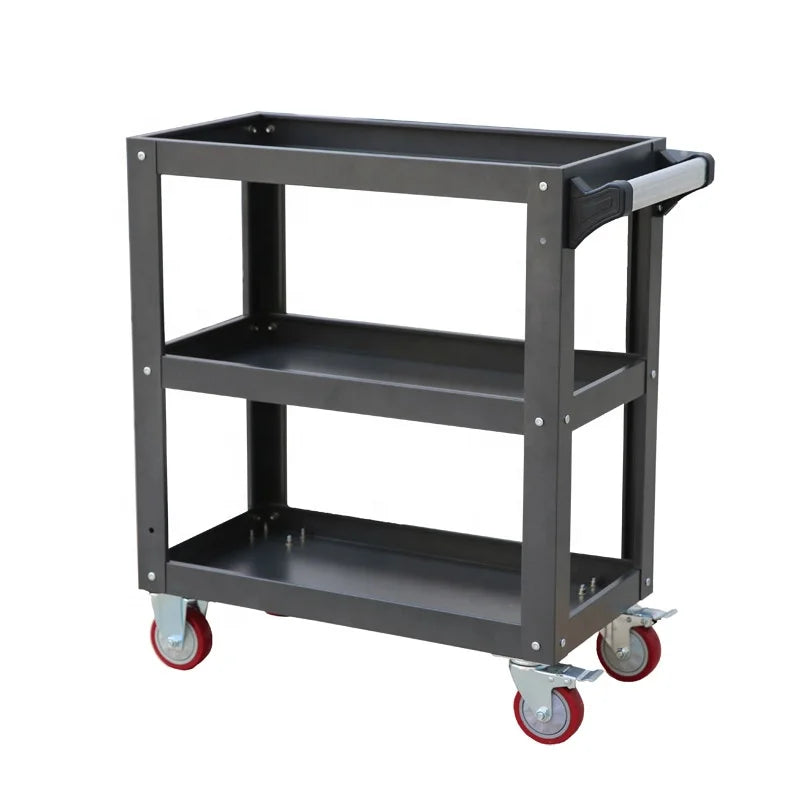 Mechanic Utility Cart  Tool Trolley Set Tool Cabinet With 3 Tier Shelf