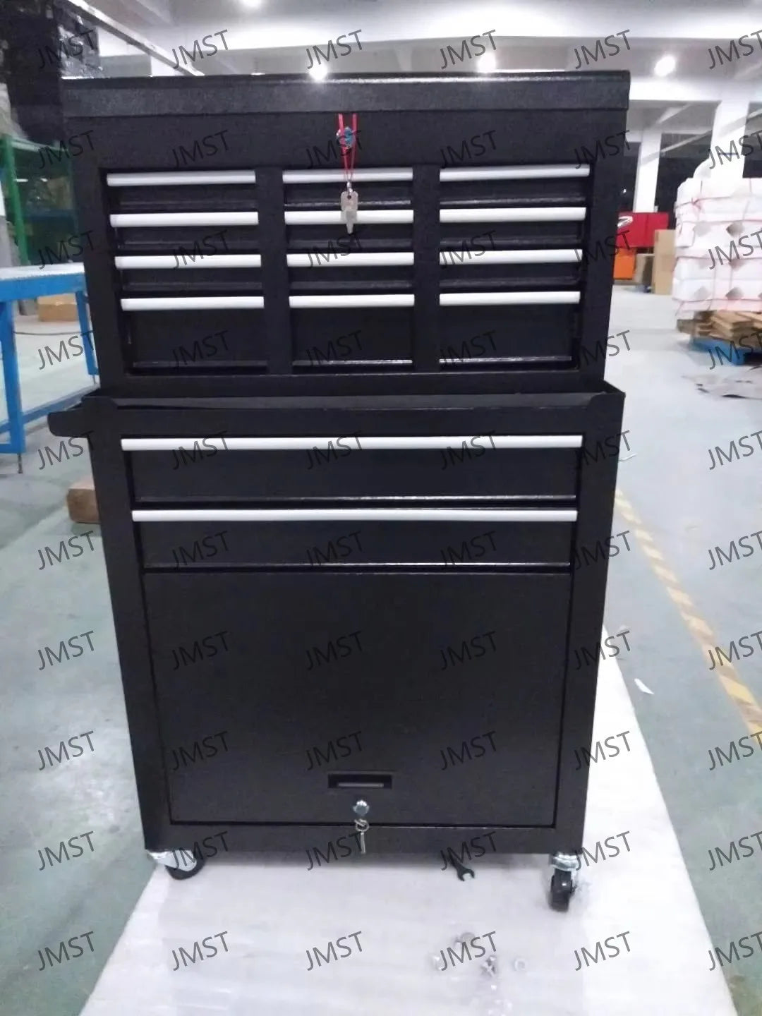 CE Certified 8-Drawer Metal Rolling Tool Box and Cabinet with Combination Lock Iron Tool Storage Trolley Cart OEM Customizable