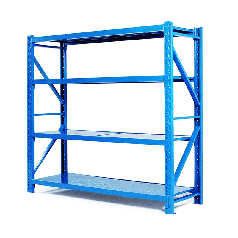 Morgie Stacking Racks Metal 4 Tier Shelves Racks Holders Storage Heavy Duty Boltless Racking Shelf for Industry Warehouse Garage