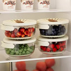 Fruit&Vegetable Wash Basket Kitchen Food Storage & Container With Folding Handle and Drain Function for Food Use