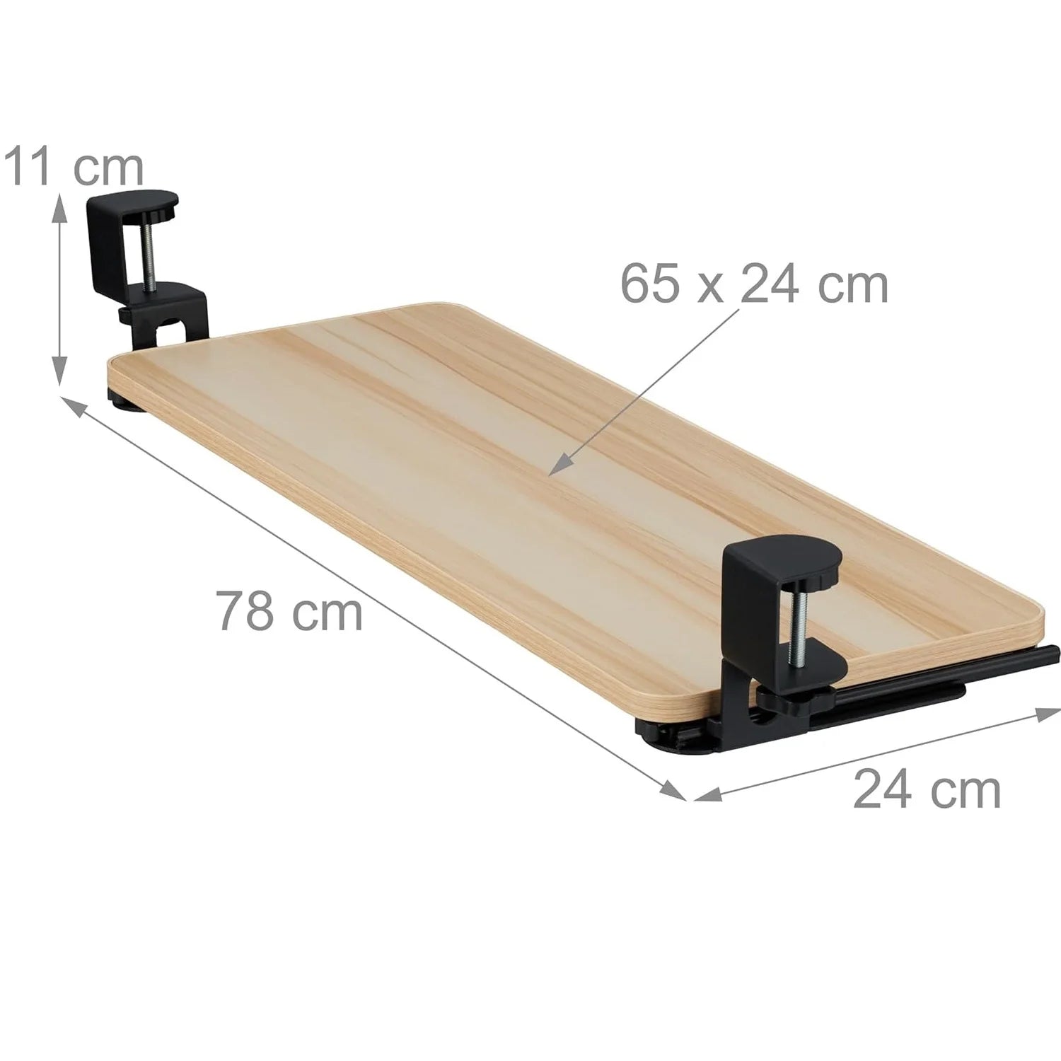 Sliding Keyboard Stand for storage mouse and keyboard Hot selling  Keyboard Tray Under Desk Extendable with Clamp Stable