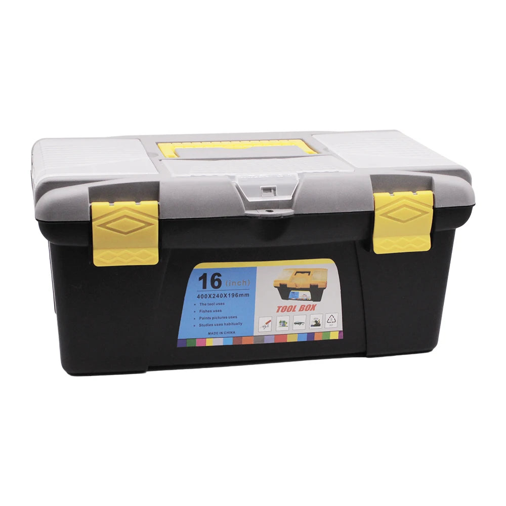Wholesale 16 Inch Portable General Toolbox With Plastic Buckle