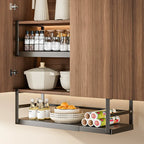 Metal Kitchen Organizer Cabinet Hanging Storage Rack Under Shelf Storage Basket Retractable Rack Under the Cabinet
