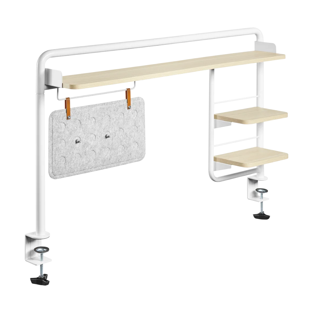 STB-201 Clamp on Desktop Organizer Storage Shelf Rack Display Home Office Desk Organizer Shelves