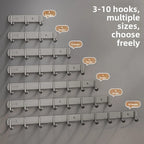 HUOLI Black 304 Stainless Steel Wall-Mounted Hooks - Modern Bathroom & Kitchen Storage, Hotel Bathroom Accessories Low Price