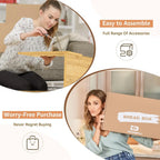 Modern Design Bamboo Bread Box with Adjustable Wooden Layers Acrylic Glass Storage Drawer for Kitchen Food Storage