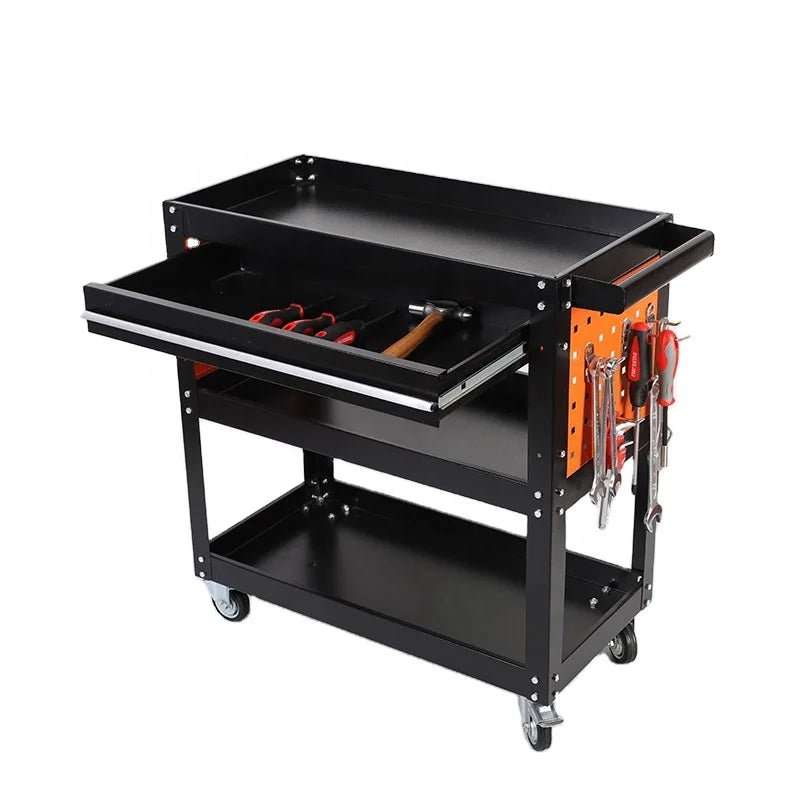 New Hot Selling Auto Repair Tool Cart 3 Tier Auto Repair Cart Multifunctional Hardware Cart