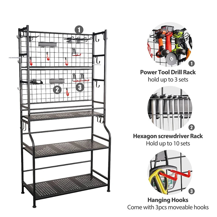 Tool Storage Organizer,Heavy Duty Tool Holder for Power Tool, Drill, Screwdriver, Wrench for Toolbox Garage Workshop Shed
