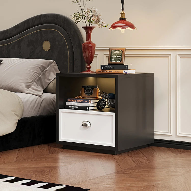 Durable Steel Nightstand for Bedroom with Anti-Scratch Surface
