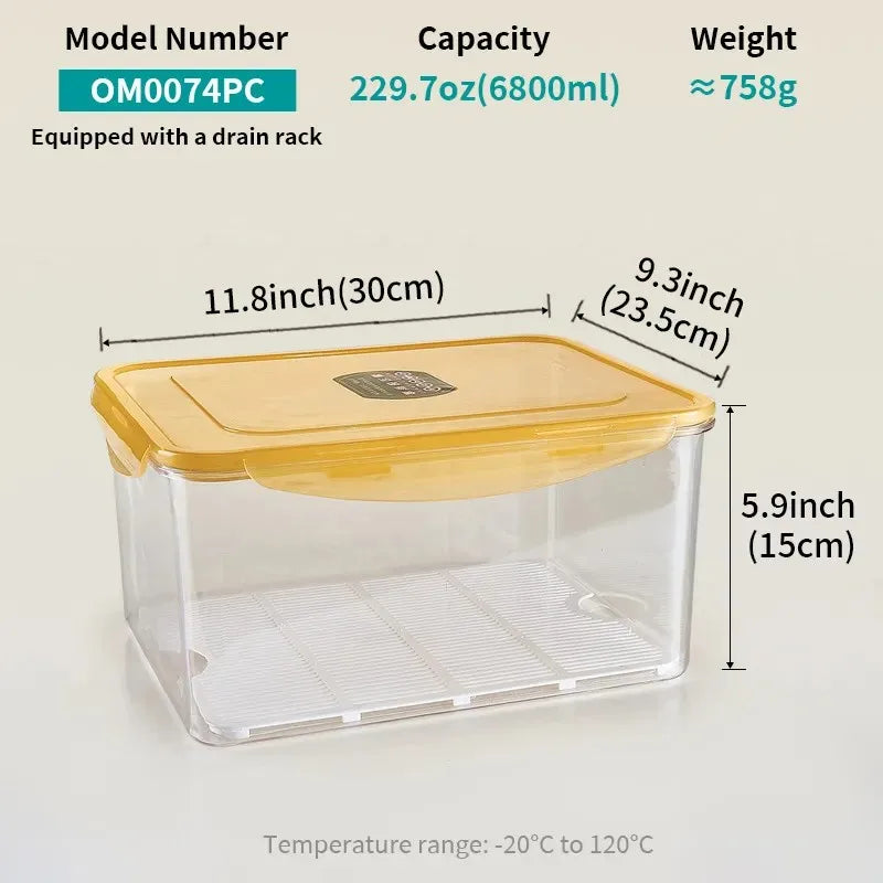 Factory Wholesale Plastic Airtight Food Storage Containers Kitchen Accessories Food Preservation Jars Fresh Keeping sealed Box