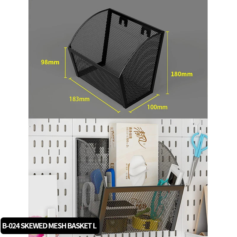 Single-Tier PP Material Plastic Desktop Organizer Space-Saving Foldable Storage Holder No-Hole Punching Feature Cabinets Shelves