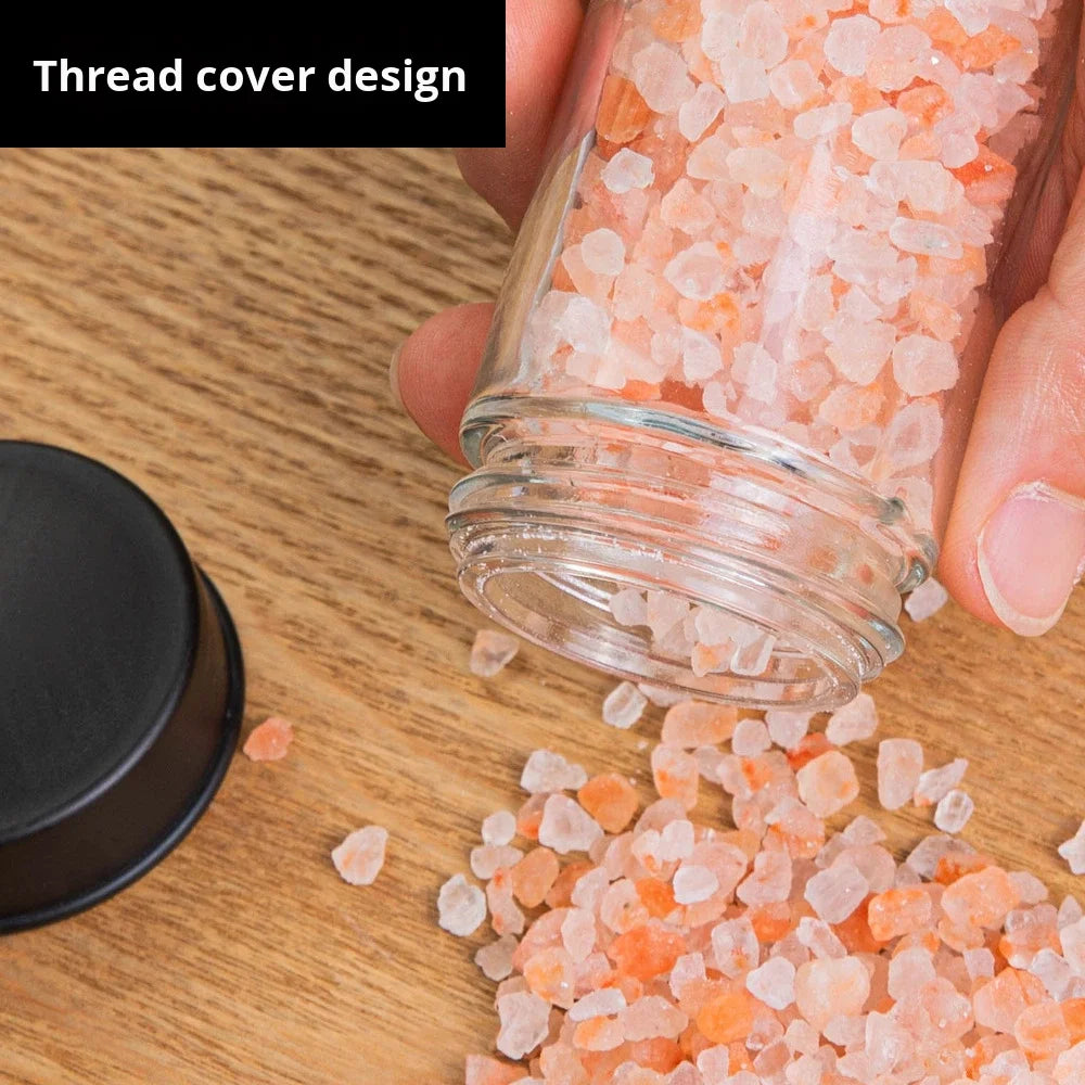 18-Piece Kitchen Storage Spice Rack Set with Glass Seasoning Jars and Rotating Organizer Hand Wash Only ABS+PP+Glass Material