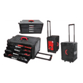 4 Drawer 300 Pieces Trolley Case Tool Kit with Rolling Tool Box Socket Wrench Hand Tool Set House Repair Kit  WITH Long Handle