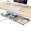 GREENSIDE Modern Design Plastic Office Station Storage Box with Under-Table Drawer Bar Bottom Lifting Paste Non-Punching