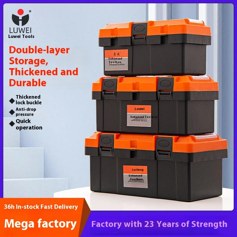 Luwei Extra Large Multi-Layer Portable Repair Toolbox High Capacity Electrician Storage Case Customizable ODM Toolbox