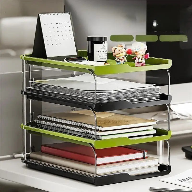 Modern Convenient Multifunctional Office Desk Stationery and Book Storage Rack Desktop File Storage Box