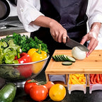 Multifunctional Bamboo Chopping Board With Built in Drawer Storage Containers and Grater Kitchen Cutting Board
