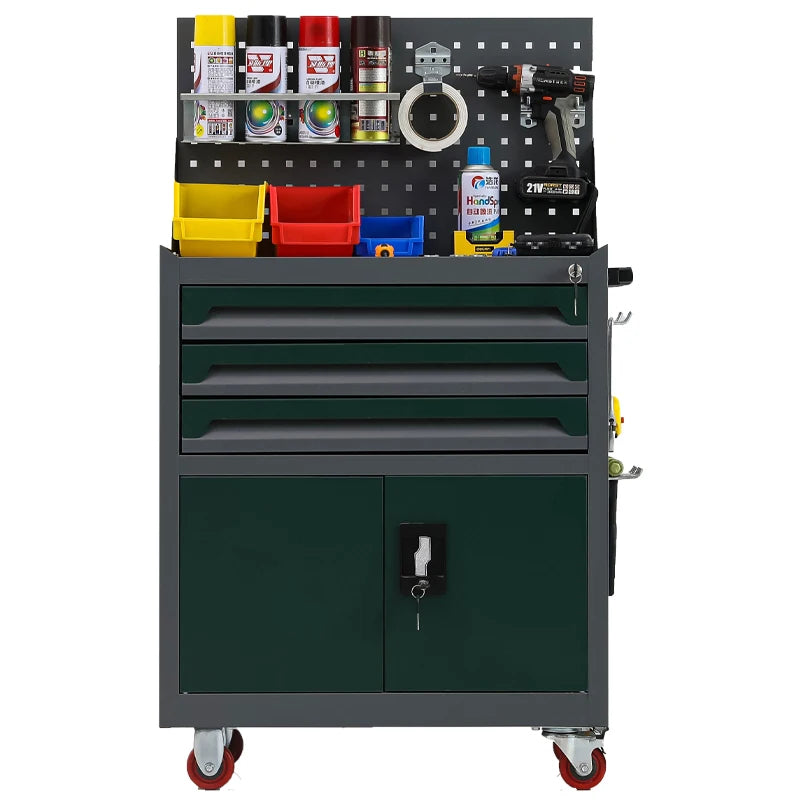 New Design Top Selling Toolcase Tool Cabinet Steel Storage Toolbox Multi-layer with Drawers Wheels