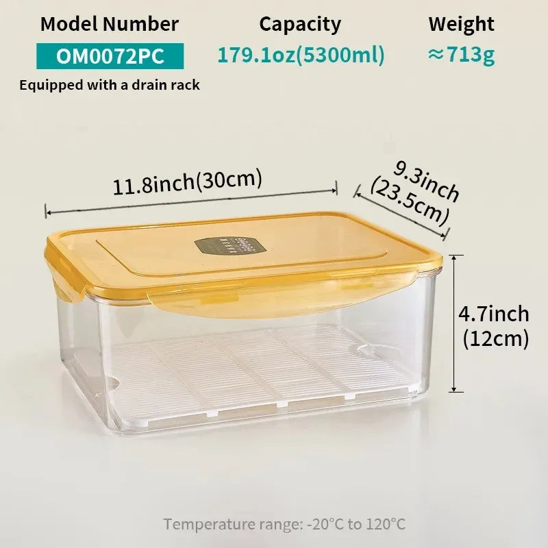 Factory Wholesale Plastic Airtight Food Storage Containers Kitchen Accessories Food Preservation Jars Fresh Keeping sealed Box