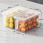 Plastic Refrigerator Organizer Food Storage Container With Lid Handle Fresh-Keeping Box Fridge Reusable Storage for Kitchen Tool