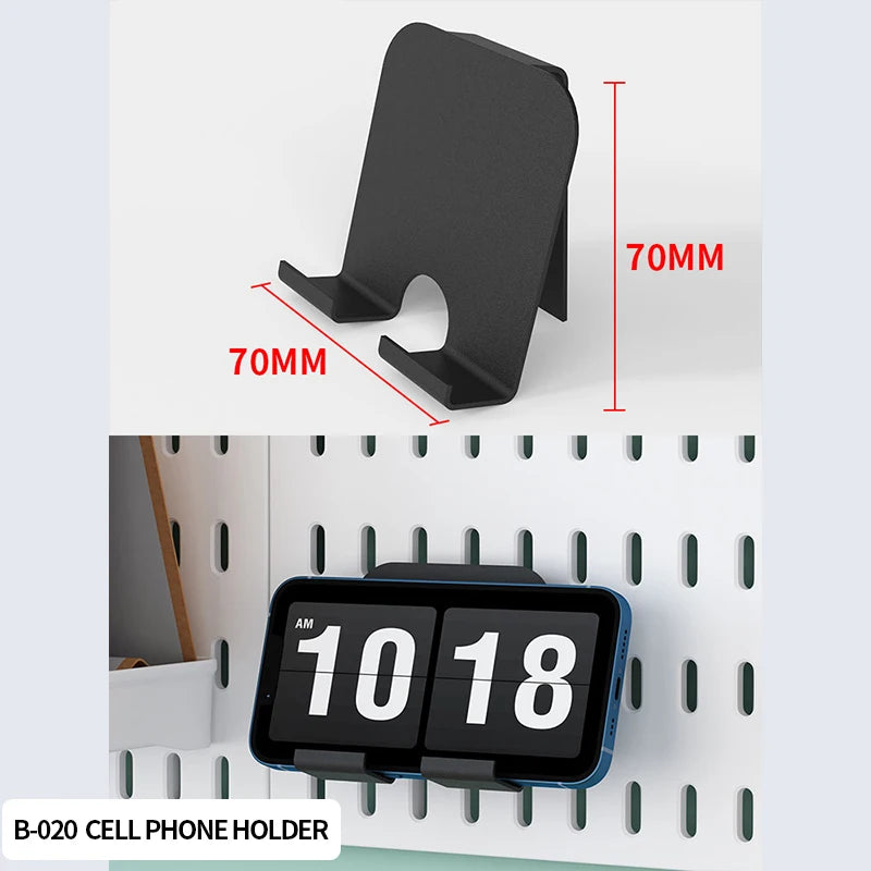 Single-Tier PP Material Plastic Desktop Organizer Space-Saving Foldable Storage Holder No-Hole Punching Feature Cabinets Shelves