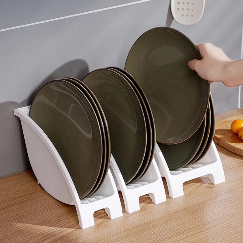 Wholesale Dish Storage for Home Kitchen Plastic Dish Drain Rack Plate Storage Rack Drying Storage Rack