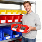 Industrial Plastic Stacking Large Load Capacity Rectangle Nut Bolt Small Part Storage Office Warehouse Storage Boxes and Bins