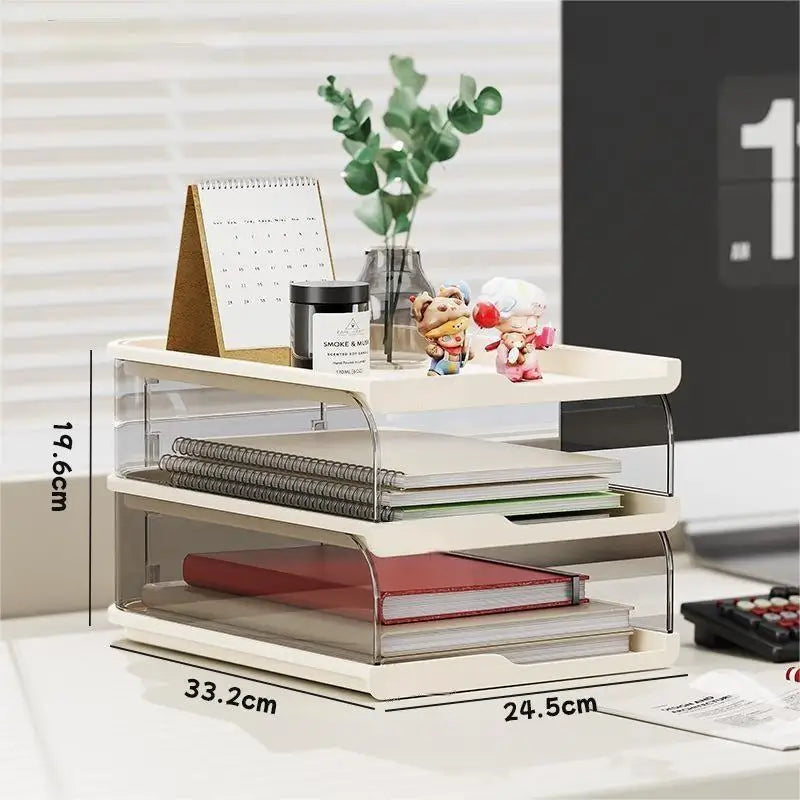 Modern Convenient Multifunctional Office Desk Stationery and Book Storage Rack Desktop File Storage Box
