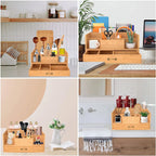Desk Organizers with Drawer, Desk Organizers and Accessories with Pen Holder, Desktop File Organizer and Storage