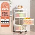 Modern Kitchen Storage Rack 5-Tier Metal Storage Tower Cart Organizer Rolling Wheels Removal Basket Fruit Vegetable Grocery