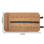 Durable Waxed Canvas Tool Roll Bag Easy to Carry Roll up Tool Bag with 18 Slots Heavy Duty Tool Roll Bag Organizer