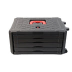 4 Drawer 300 Pieces Trolley Case Tool Kit with Rolling Tool Box Socket Wrench Hand Tool Set House Repair Kit  WITH Long Handle