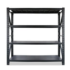 Morgie Stacking Racks Metal 4 Tier Shelves Racks Holders Storage Heavy Duty Boltless Racking Shelf for Industry Warehouse Garage