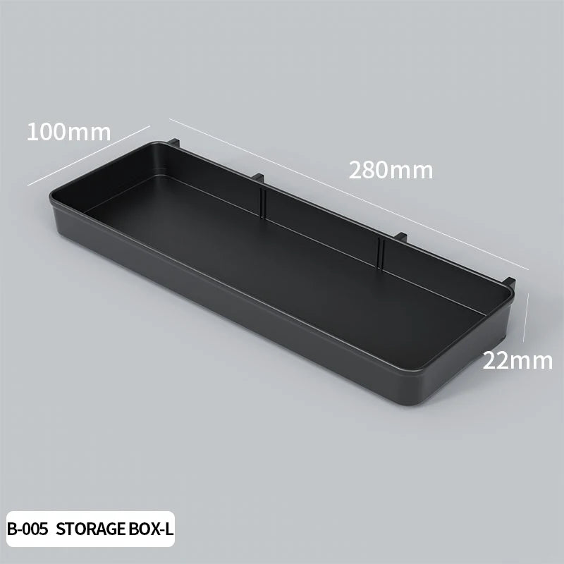 Single-Tier PP Material Plastic Desktop Organizer Space-Saving Foldable Storage Holder No-Hole Punching Feature Cabinets Shelves