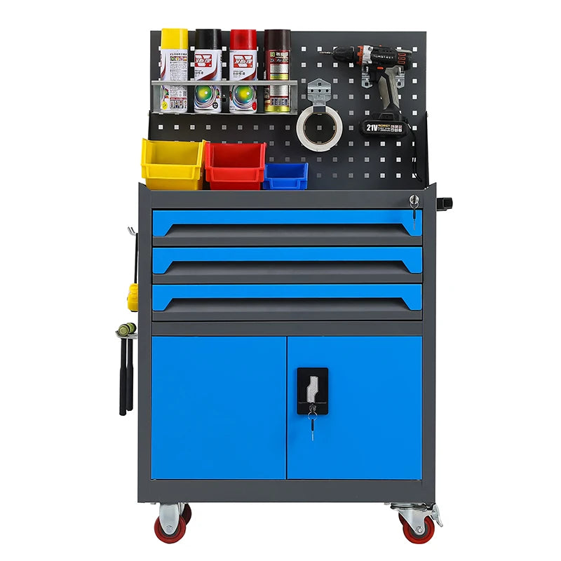 New Design Top Selling Toolcase Tool Cabinet Steel Storage Toolbox Multi-layer with Drawers Wheels