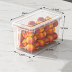 Plastic Refrigerator Organizer Food Storage Container With Lid Handle Fresh-Keeping Box Fridge Reusable Storage for Kitchen Tool