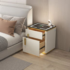 Light Luxury Modern Smart Bedside Table Small Multifunctional Invisible Integrated Safe Wireless Charging Password Living Room