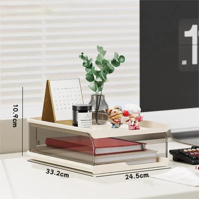 Modern Convenient Multifunctional Office Desk Stationery and Book Storage Rack Desktop File Storage Box