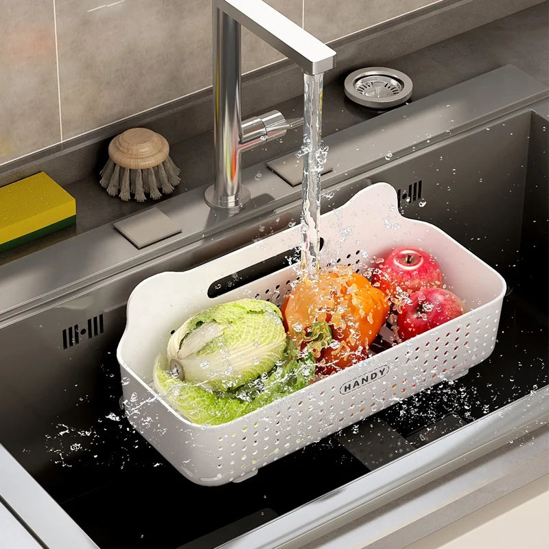 CHENGYAN Wall Hanging Storage Basket for Kitchen Pilastic Organizer with 4/6 Hooks Storage Container Spice Racks (White/Green/)