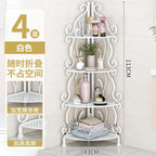 Bathroom Bedroom Kitchen Metal Multi-Layer Storage Rack Shelf Home Floor-Standing Triangle Design Storage Kitchen Organizer